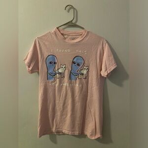 Strange Planet - alien and cat shirt